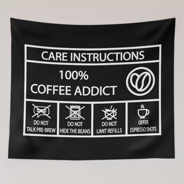 Item preview, Coffee addict care instructions espresso aroma cool funny designed and sold by shaderepublic.