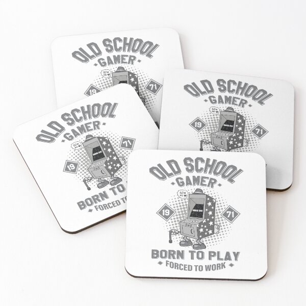 Item preview, Funny Old School Gamer Born To Play Forced To Work  designed and sold by YAHIA-14.