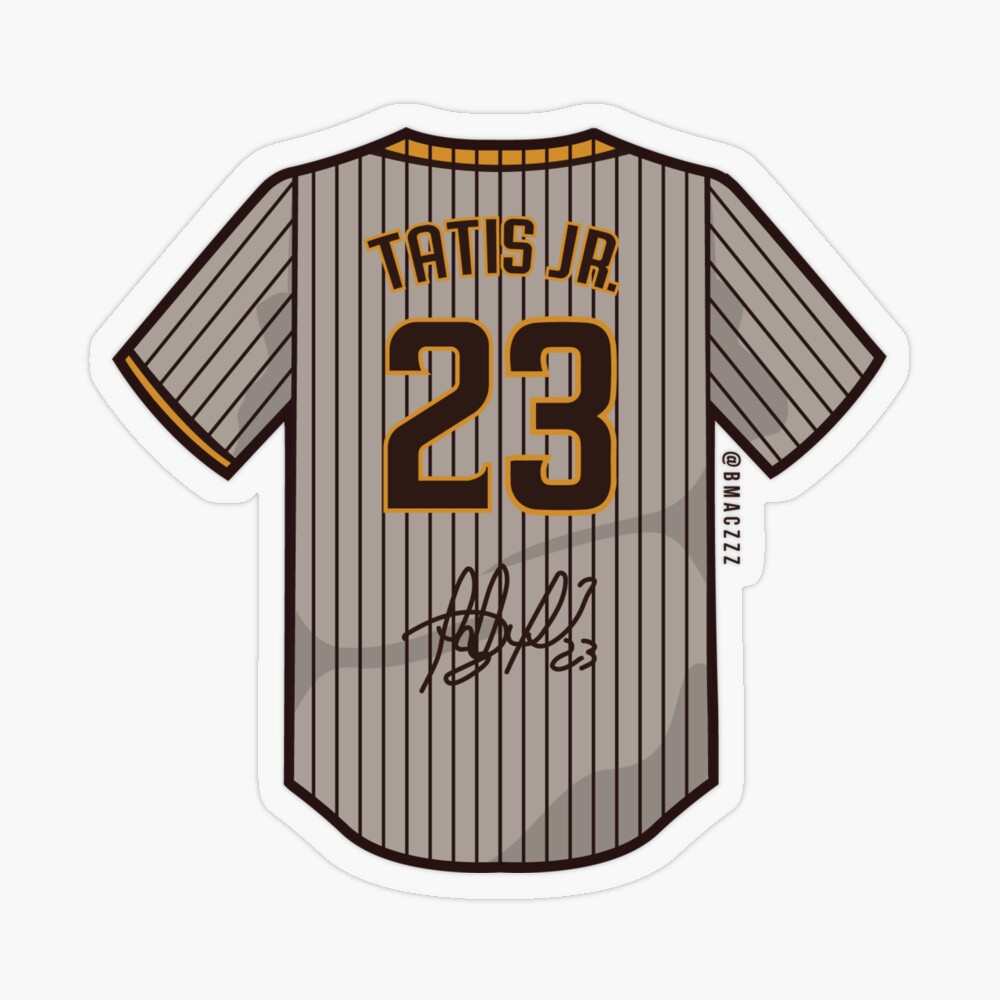 Tatis Jr. San Diego Padres Signature Jersey 23 Sticker for Sale
