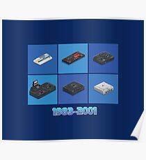 Retro Console Segaworks1983-2001 Poster