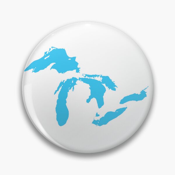 Artikelvorschau, IYKYK minimalistische Great Lakes saubere Karte Kanada USA Pool blau umrissen entworfen und verkauft von aidaslocalloves.