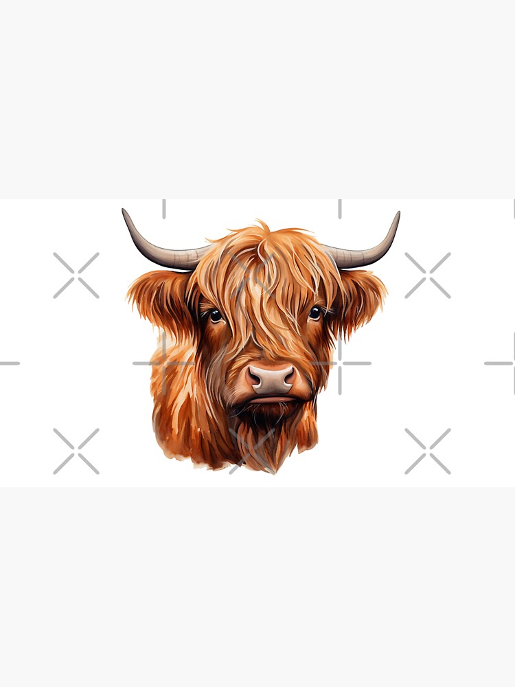 Thumbnail 6 of 6, Bucket Hat, Highland Cow designed and sold by WatercolorSun.