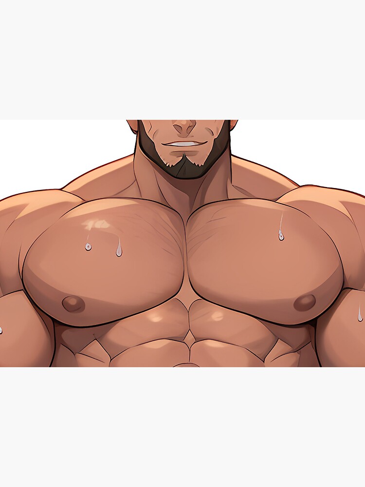 Muscular Anime Boy | Art Board Print