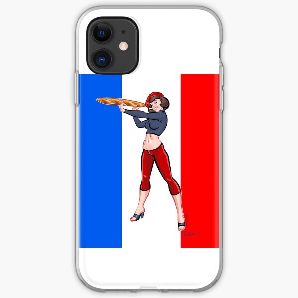Baguette Girl Tricolore by Ian David Marsden iPhone Soft Case