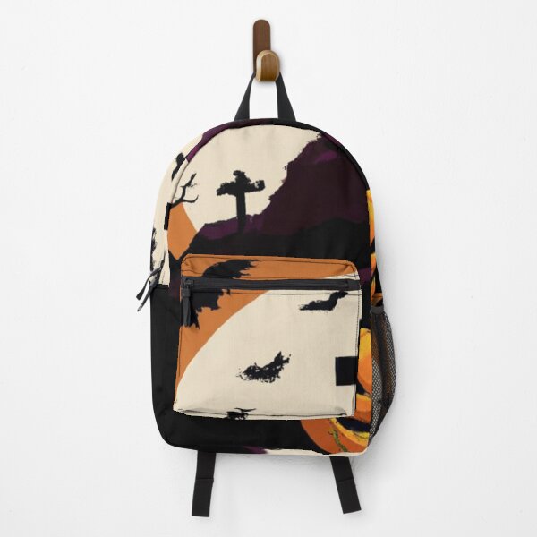 Item preview, Halloween full moon cemetery with bats and pumpkin designed and sold by JackFreestone.