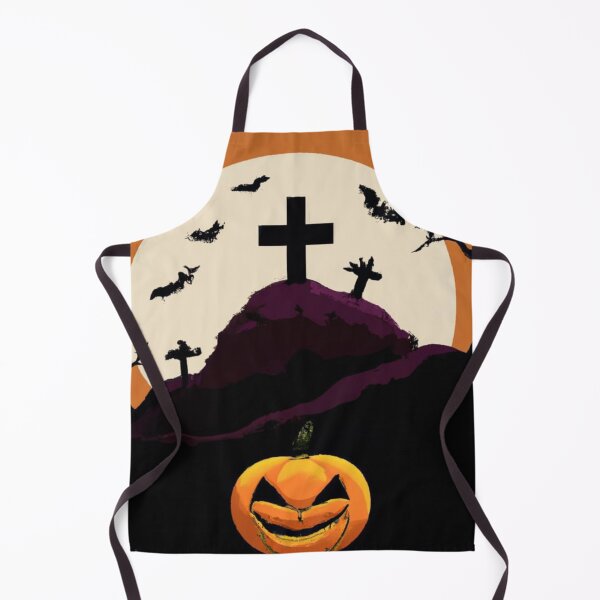 Item preview, Halloween full moon cemetery with bats and pumpkin designed and sold by JackFreestone.
