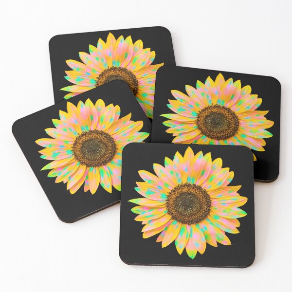 Item preview, Sunflower flower with colorful spots designed and sold by Boogeyman Bill.