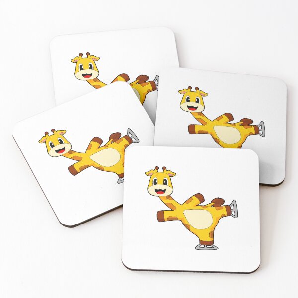 Aperçu de l'œuvre Giraffe Ice skating Ice skates Winter sports créée et vendue par Snabdesign84.