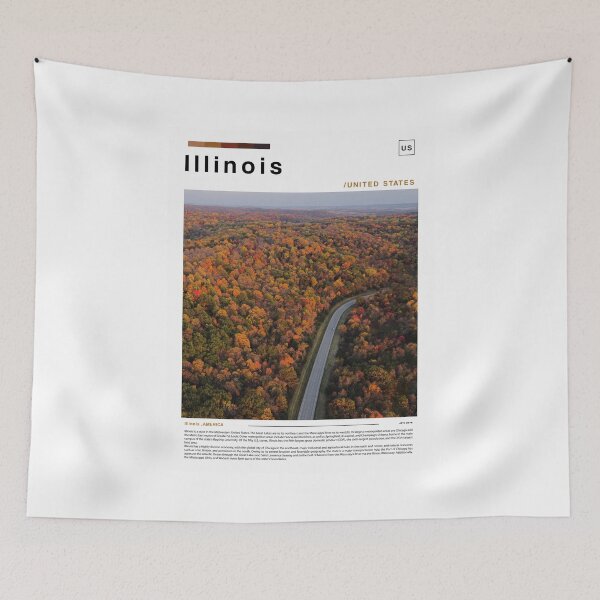 Item preview, Illinois Poster Landscape designed and sold by paulrommer.