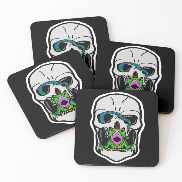 Item preview, Iguana in skull designed and sold by Rockerbeard.