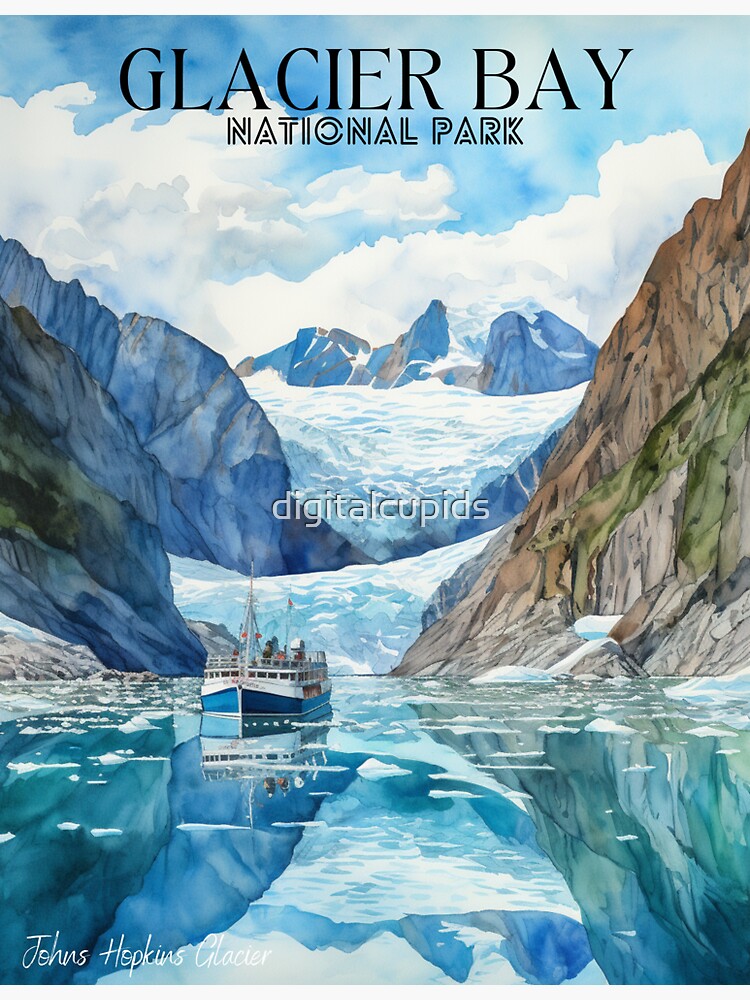 Glacier Bay National Park, Johns Hopkins Glacier Sticker for Sale