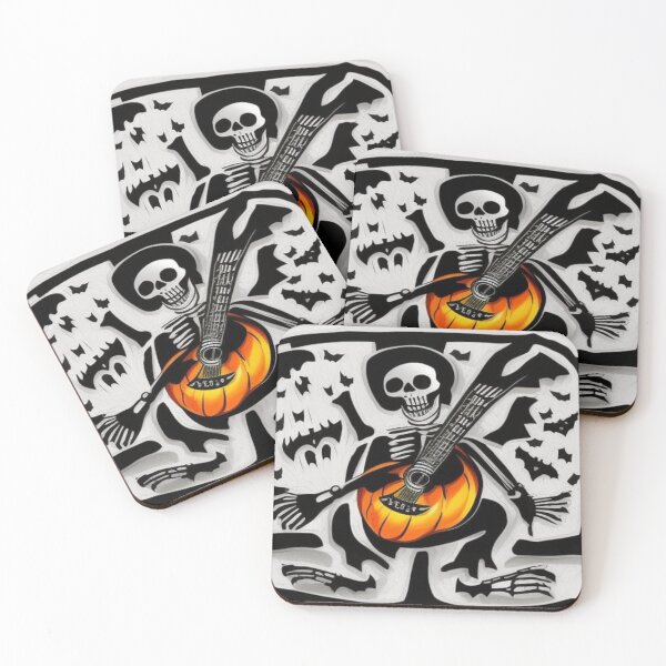 Item preview, Halloween with Skeleton and Pumpkin Guitar designed and sold by JackFreestone.
