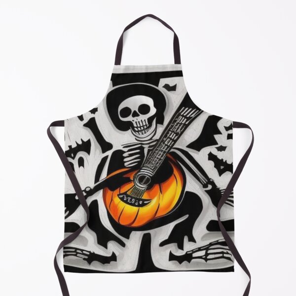 Item preview, Halloween with Skeleton and Pumpkin Guitar designed and sold by JackFreestone.