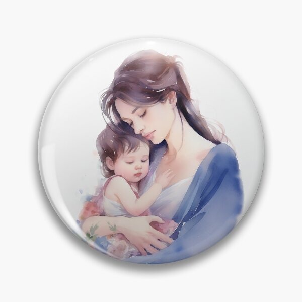 Item preview, Breastfeeding mother, Breastfeeding Baby and mom closing eyes, watercolor Poster designed and sold by SweetEvolution.