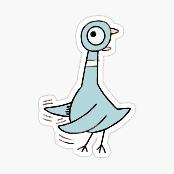 Item preview, Don't Let The Pigeon so excited fan art designed and sold by AlexiaMiller2.