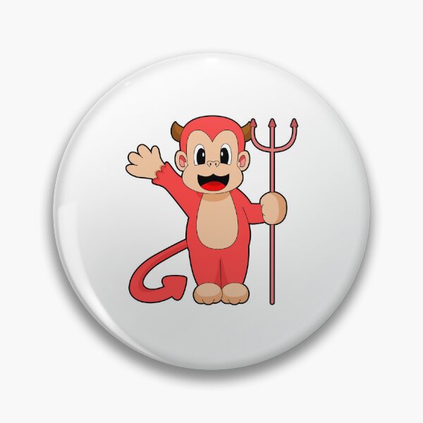Item preview, Monkey Halloween Devil Trident designed and sold by Snabdesign84.