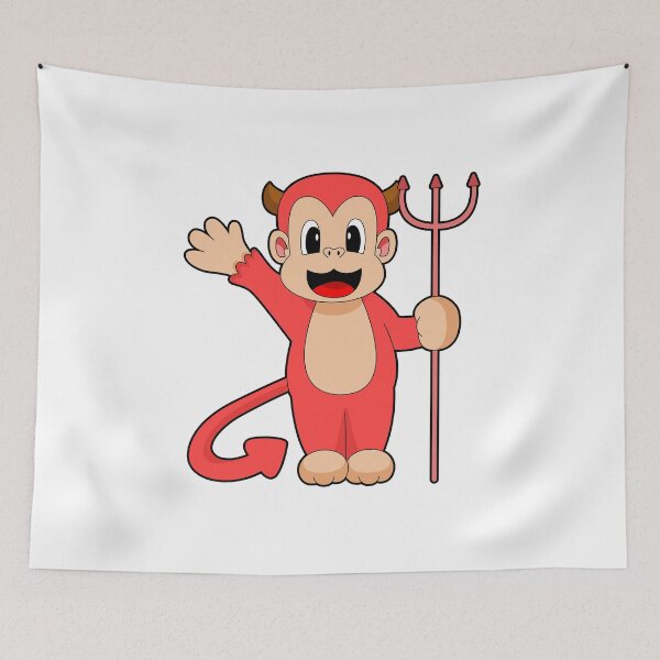 Item preview, Monkey Halloween Devil Trident designed and sold by Snabdesign84.