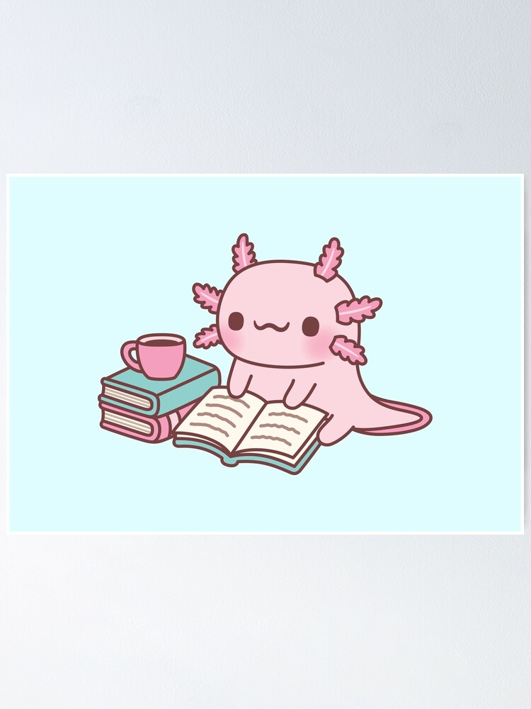 Cute Blue Axolotl Kawaii Aesthetic Axolotls Front & Back Coffee