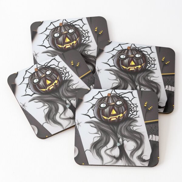 Item preview, Halloween evil scary pumpkin with spiders designed and sold by JackFreestone.