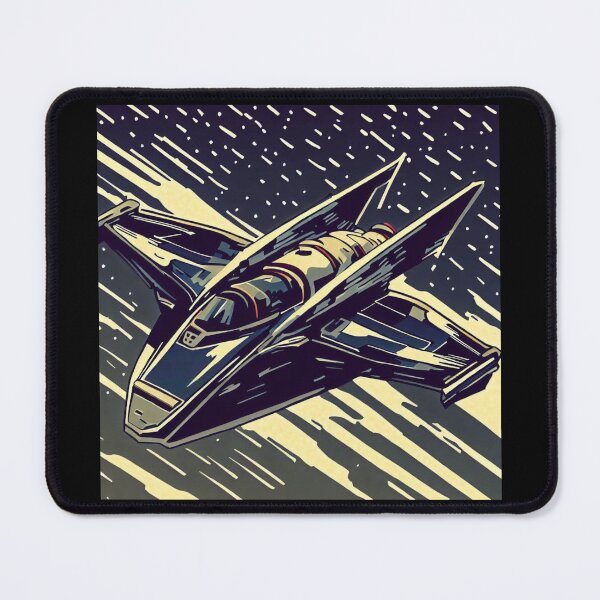 Item preview, SF - Anime Starfighter Woodcut 4 designed and sold by CrankyOldDude.