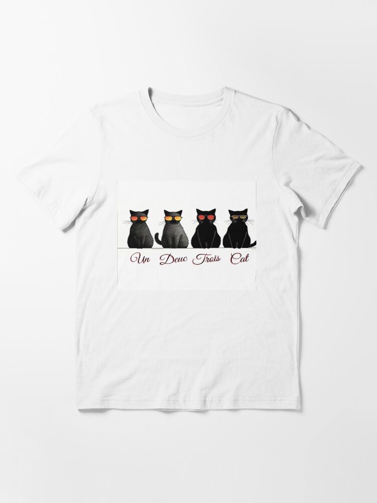 Un Deux Trois Cat French Play on Words Cat Lover Design