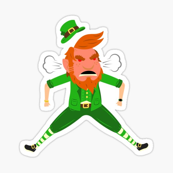 One Angry Giant Leprechaun Sticker