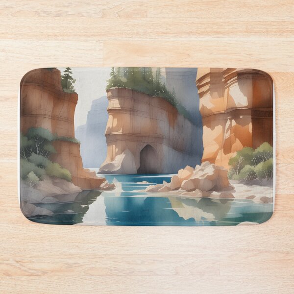 Item preview, Cliffs with river designed and sold by CraftyUniverse.