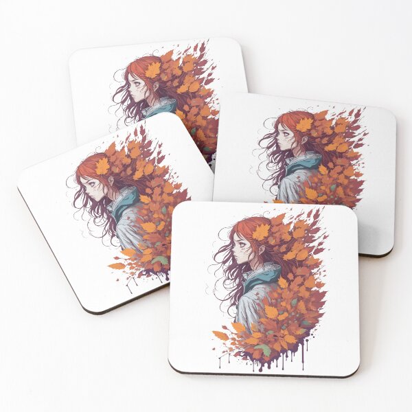 Item preview, Autumn girl with leaves in her hair designed and sold by LuvleighArt.