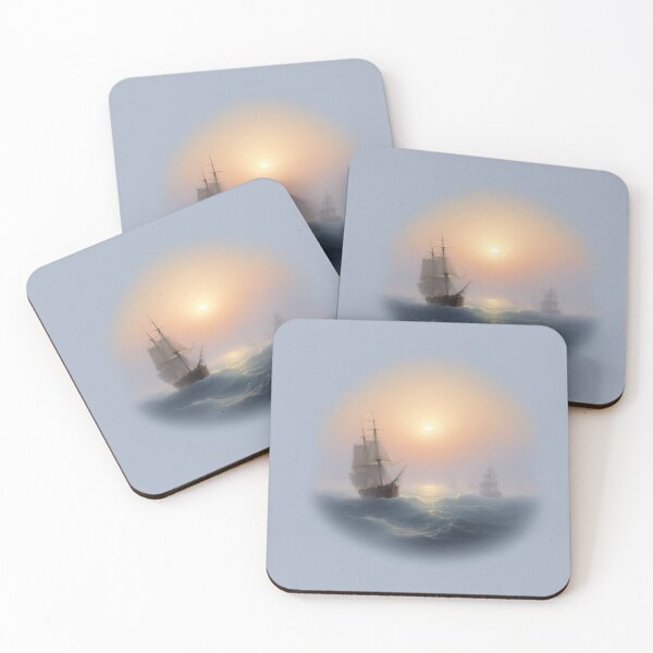 Item preview, Ships at Sea designed and sold by Synthartik.
