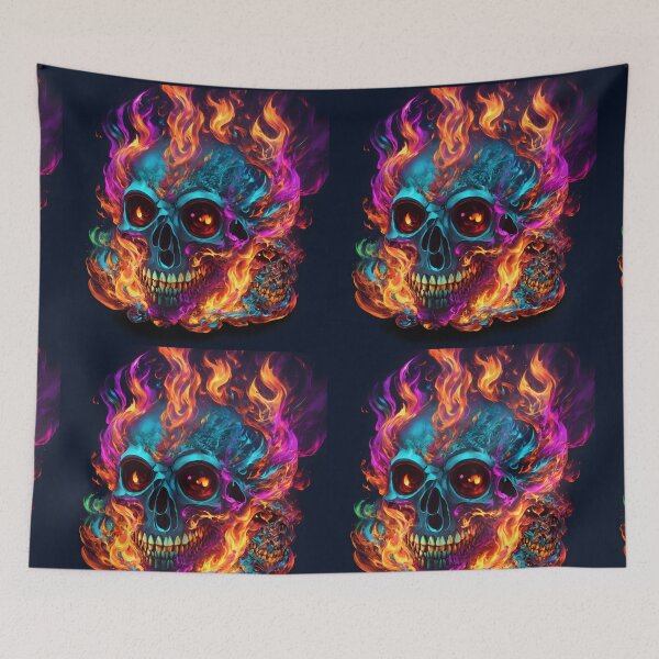 Item preview, Fire skull head designed and sold by Jayjaynaenae.