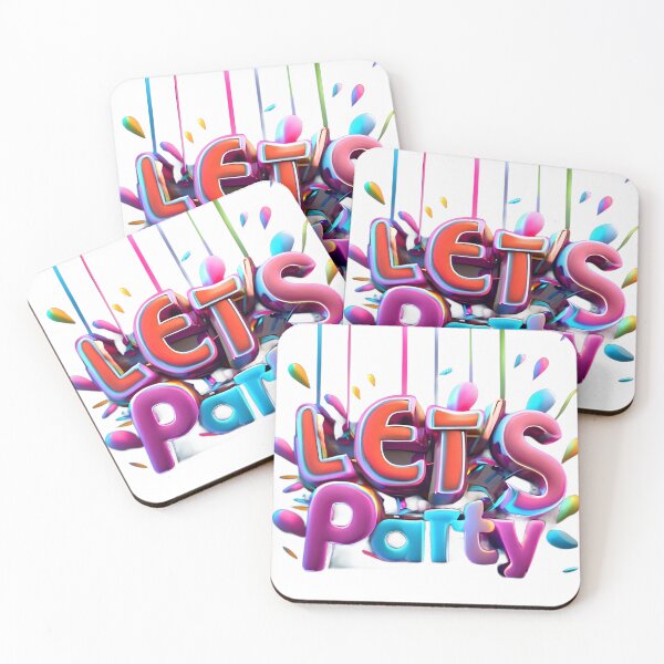Item preview, let's party designed and sold by SabyDigitalArt.