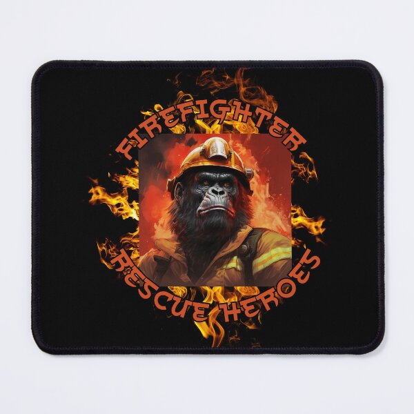 Item preview, firefighter gorilla designed and sold by Viking60North.