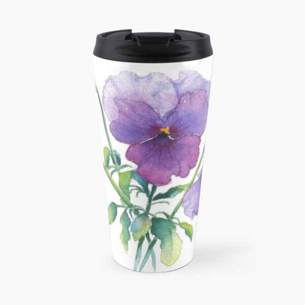 Lavender Pansy Travel Mug