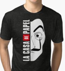 LA CASA DE PAPEL MASK Tri-blend T-Shirt