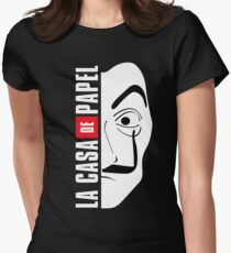LA CASA DE PAPEL MASK Women's Fitted T-Shirt