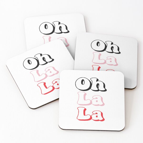 Item preview, Oh La La fun text pink and red  designed and sold by BelleWoodStudio.