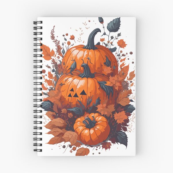 Item preview, Fall Pumpkin with Autumn leaves designed and sold by LuvleighArt.