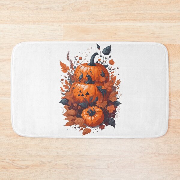 Item preview, Fall Pumpkin with Autumn leaves designed and sold by LuvleighArt.