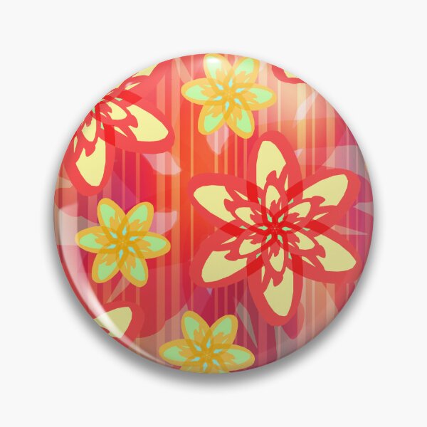 Item preview, Big & Small Flowers in Vibrant Colors designed and sold by SideDishDesign.