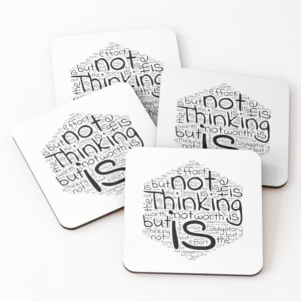 Item preview, Thinking is not obligatory but worth the effort  designed and sold by MyDearWorld.