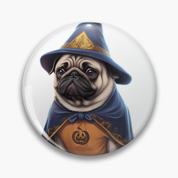 Item preview, Halloween Wizard Pug designed and sold by WildPugShop.