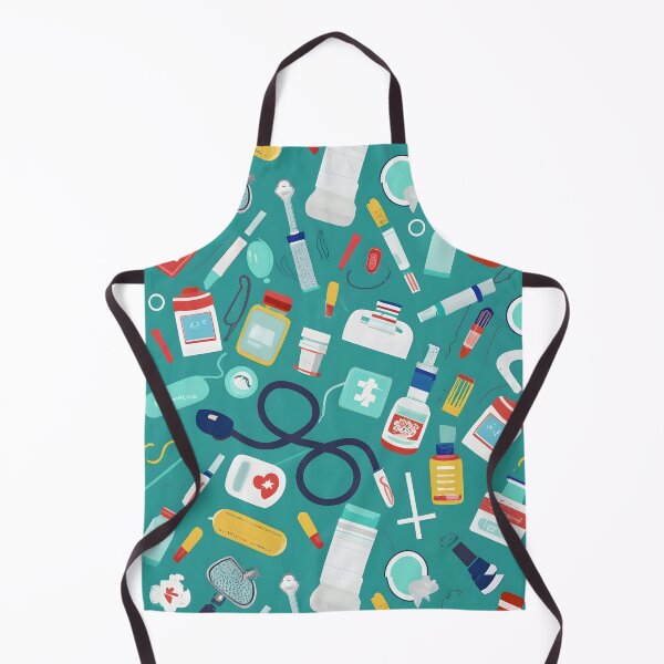 Item preview, seamless pattern medical equipment designed and sold by deviatepolo.