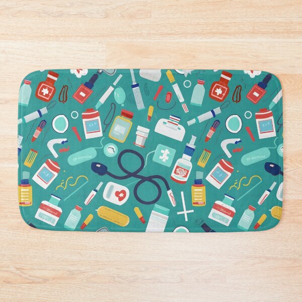 Item preview, seamless pattern medical equipment designed and sold by deviatepolo.