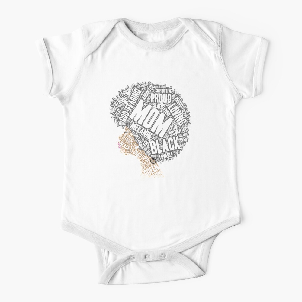 Mother S Day Black Mom Natural Hair Word Art Black Women Baby One