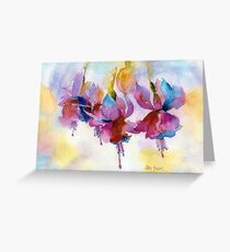 Fuchsia Watercolor II Greeting Card