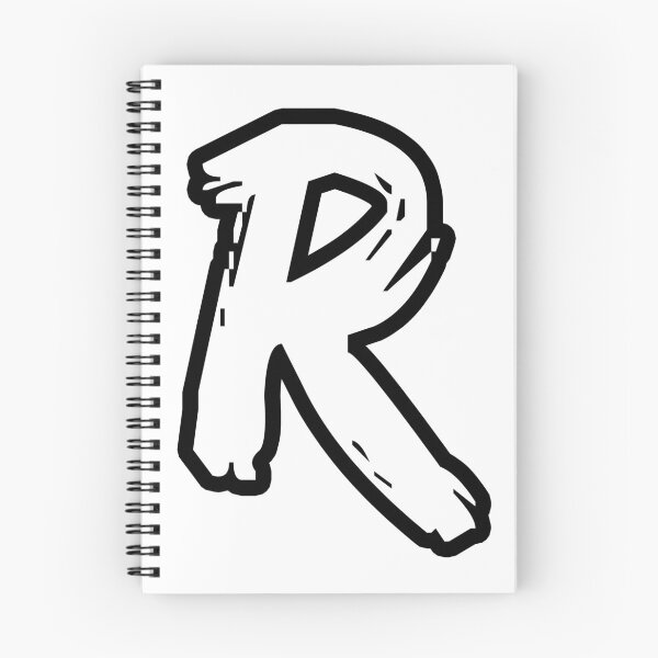 Item preview, R BRUSH STYLE CAPITAL LETTER INITIAL T-SHIRT MODERN MINIMALIST FONT LOGO TYPEFACE LETTERING TYPOGRAPHY MONOGRAM TEE designed and sold by prezziefactory.