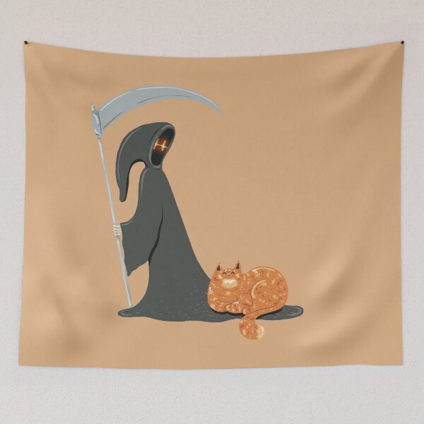 Item preview, When The Reaper Has A Cat Print designed and sold by Julia Sol.