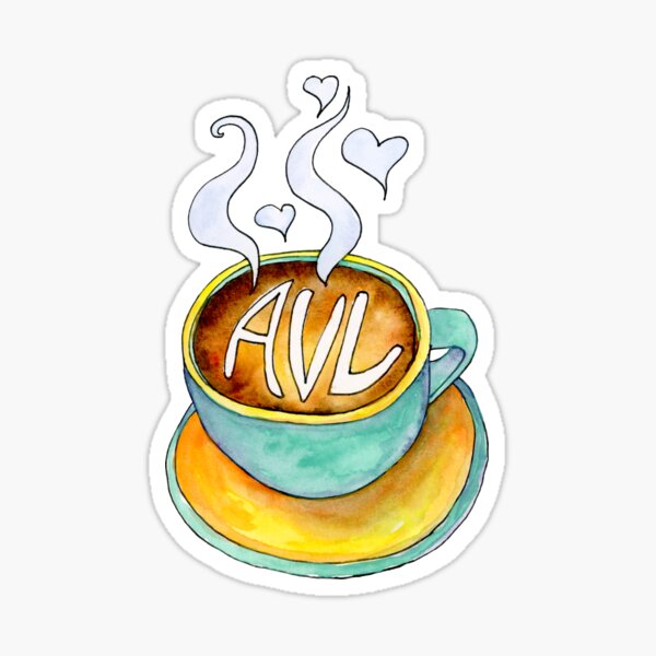 I love Asheville a Latte Sticker