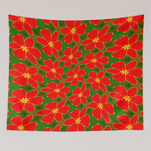 Item preview, Dark Red Flower Pattern designed and sold by Patternflower.