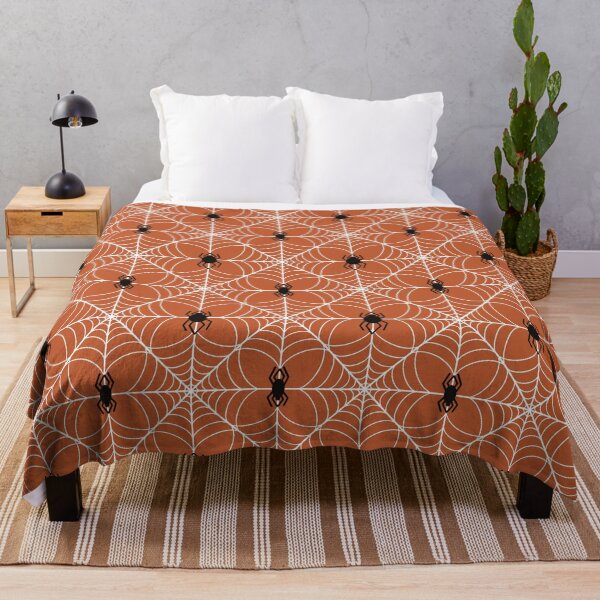 Item preview, Geometric Spiderweb Pattern On Orange Background designed and sold by Julia Sol.